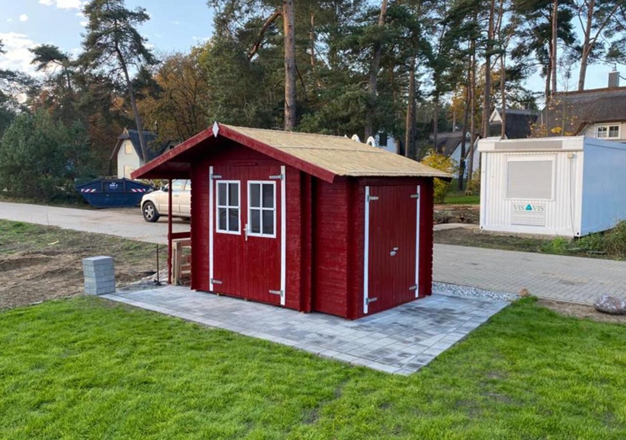 Modernes Reetdach-Ostseeferienhaus Bella Mare, Insel Usedom Mit Sauna, Kamin & Sonnenterrasse Zirchow エクステリア 写真